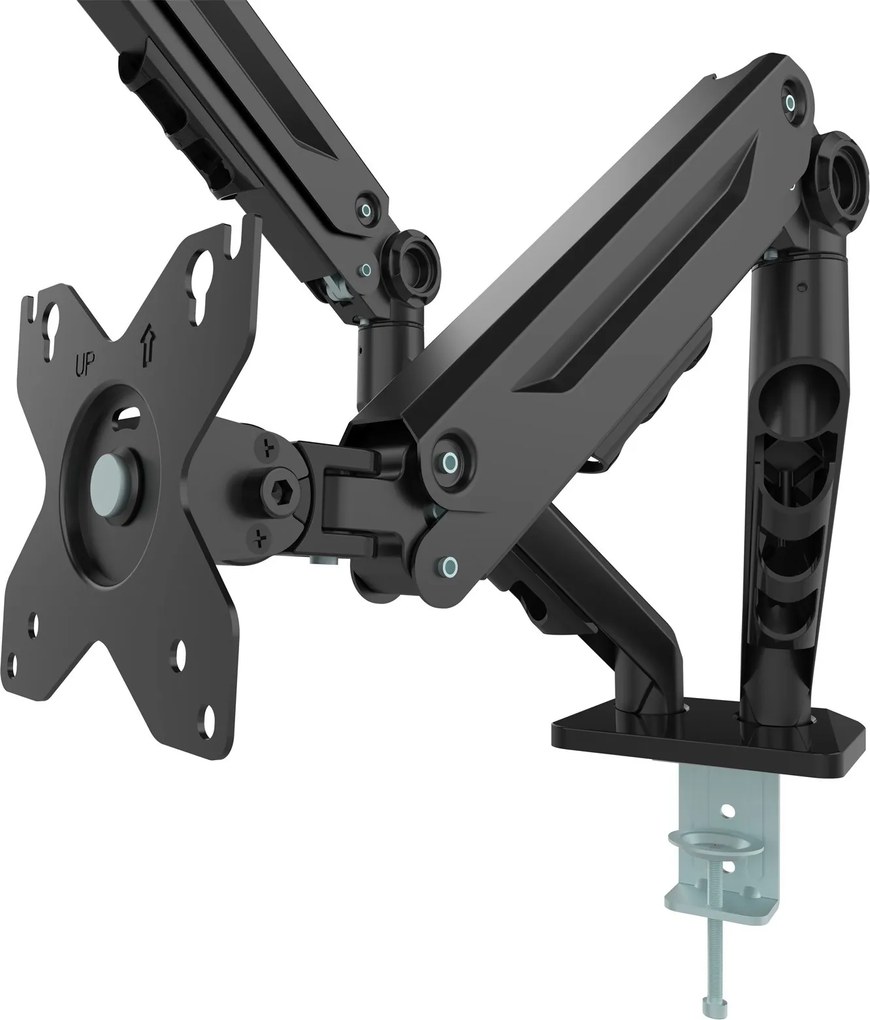 Stolový držiak na 2 monitory s plynovou pružinou, 17–32"
