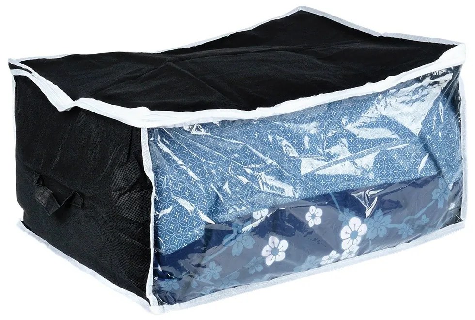 VILDE Textilný box na uskladnenie posteľnej bielizne ÚLOŽNÝ, 80L, 60 x 45 x 30 cm