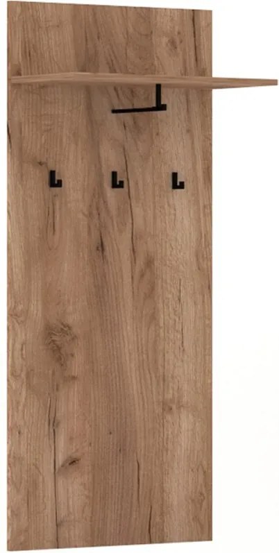 Nástenný predsieňový vešiak Bilbao 63,4 cm dub Remeselný Tabak