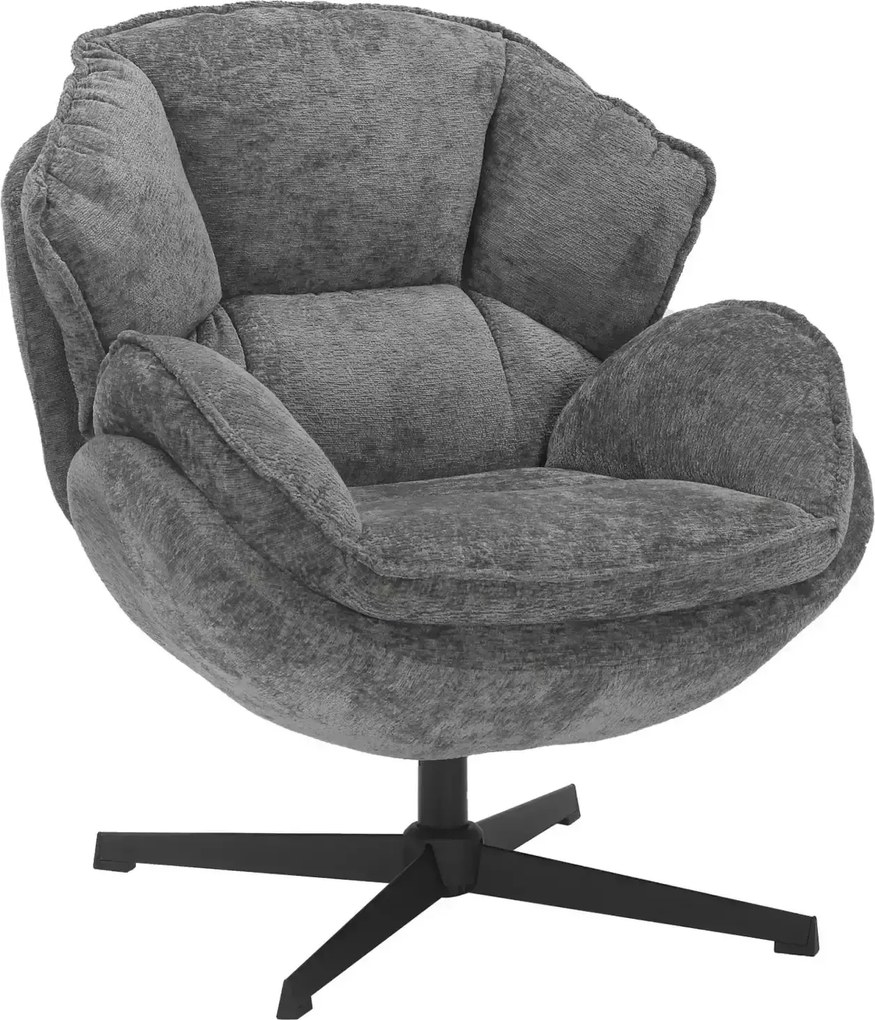 Otočné designové křeslo Betty šedé