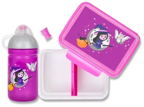 Komplet Zdravá fľaša 0,5 l a Zdravá desiata - Čarodejnica