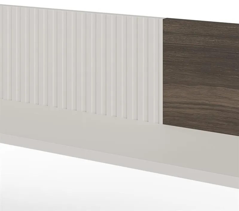 Nástěnná police Random 150 cm kašmír/ořech