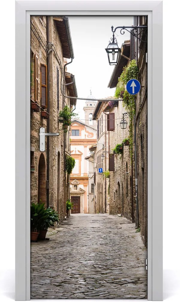 Fototapeta samolepiace na dvere  talianskej uličky