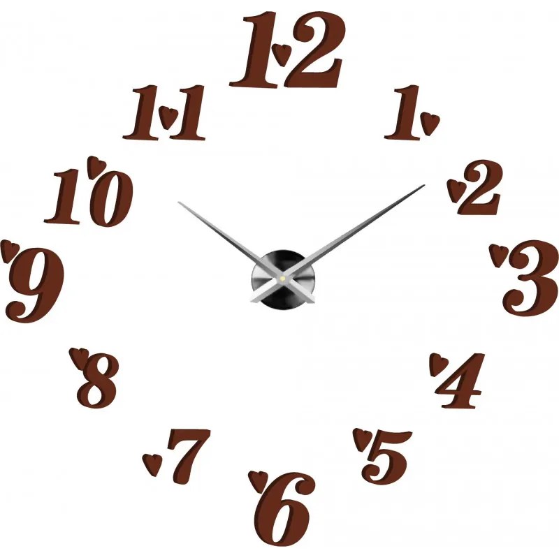 Veľké nalepovacie hodiny na stenu srdiečka I SENTOP 12S004+ srdiečka