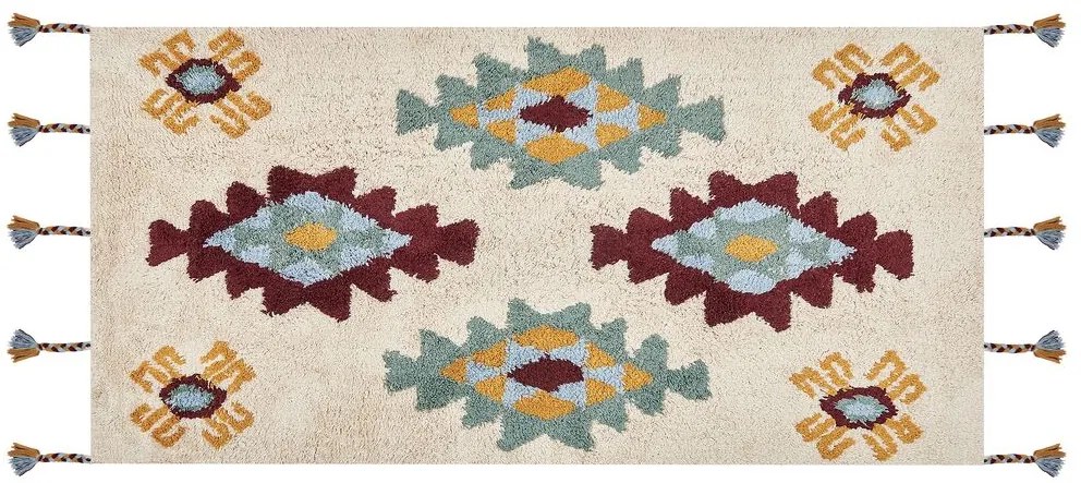 Bavlnený koberec 80 x 150 cm viacfarebný DUZCE Beliani