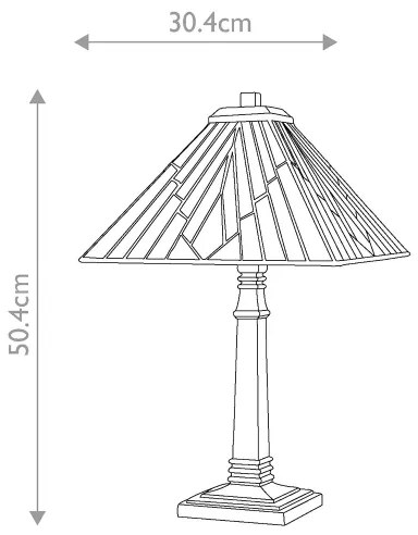 Elstead TF-ALDERLEY-TL-L - Stolná lampa Tiffany ALDERLEY 1xE27/60W/230V