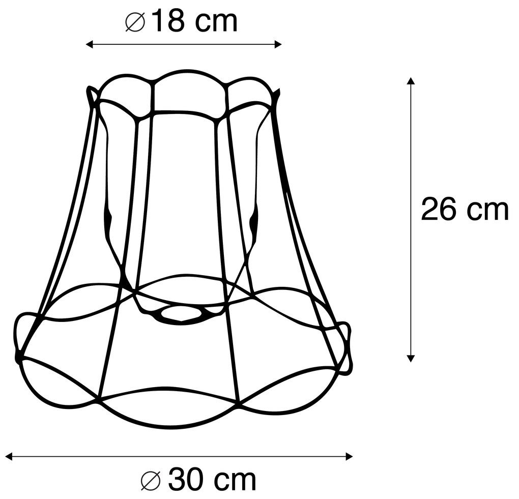Kovový tienidlo čierny 30/26 - Granny Frame