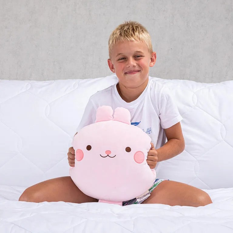 Detský tvarovateľný squish vankúšik ZAJAČIK 40 cm