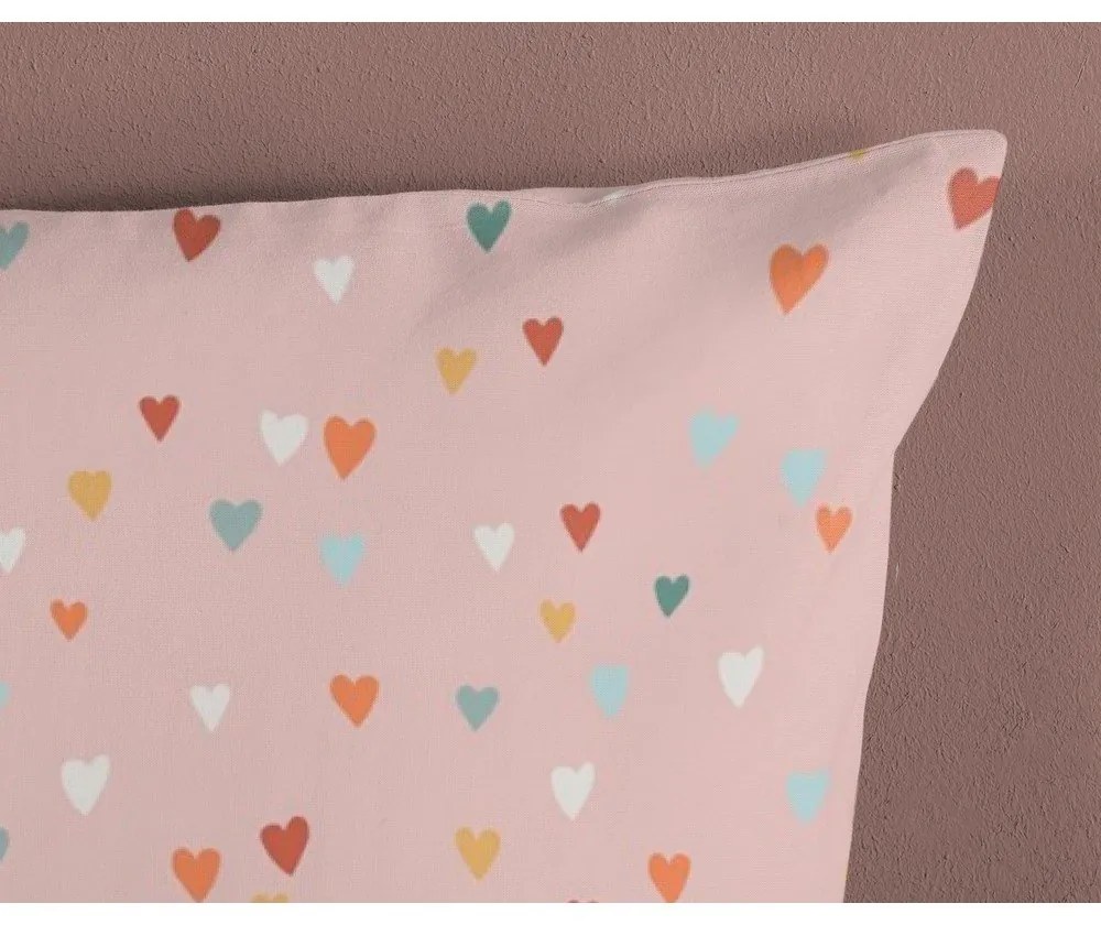 Ružové/béžové bavlnené detské obliečky do postieľky 100x135 cm Louie – Good Morning