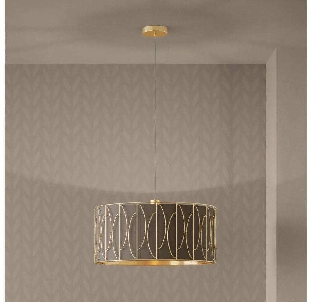 Eglo 390206 - Luster na lanku COROJAL 1xE27/40W/230V zlatá/hnedá