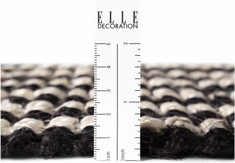 Čierny ručne tkaný jutový koberec 160x230 cm Harvest Ebony – Elle Decoration