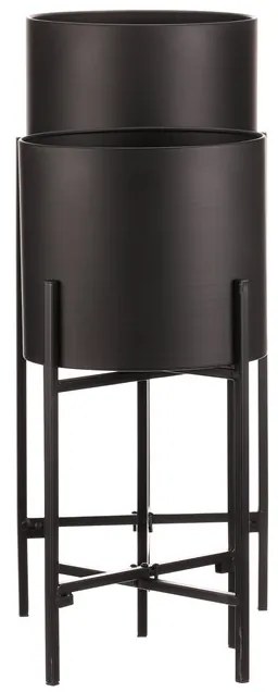 Autronic BONTEC Stojan - kovový, okrúhly, čierny mat, cena za sadu 2 ks Farba: Čierna