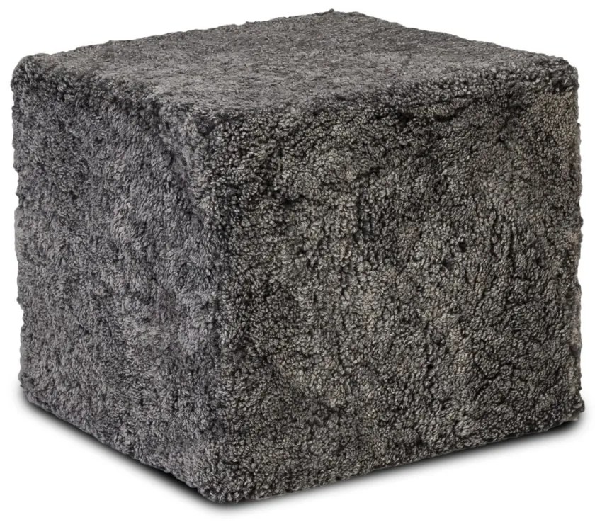 INTERMEDIC SK Mini taburetka Premium – kučeravá vlna, 40x35x40 cm Farba: Popol