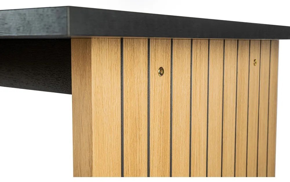 Jedálenský stôl s doskou v dubovom dekore 90x160 cm Stripe - Woodman