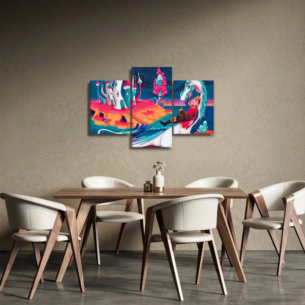 Obraz - Princ a dračia princezná (90x60 cm)
