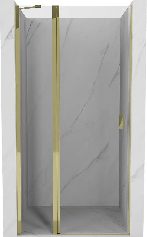 Mexen MIST, 1-krídlové sprchové dvere (1d+1s) 70x200 cm, 6mm číre sklo, zlatý profil, 8A4-070-000-50-00