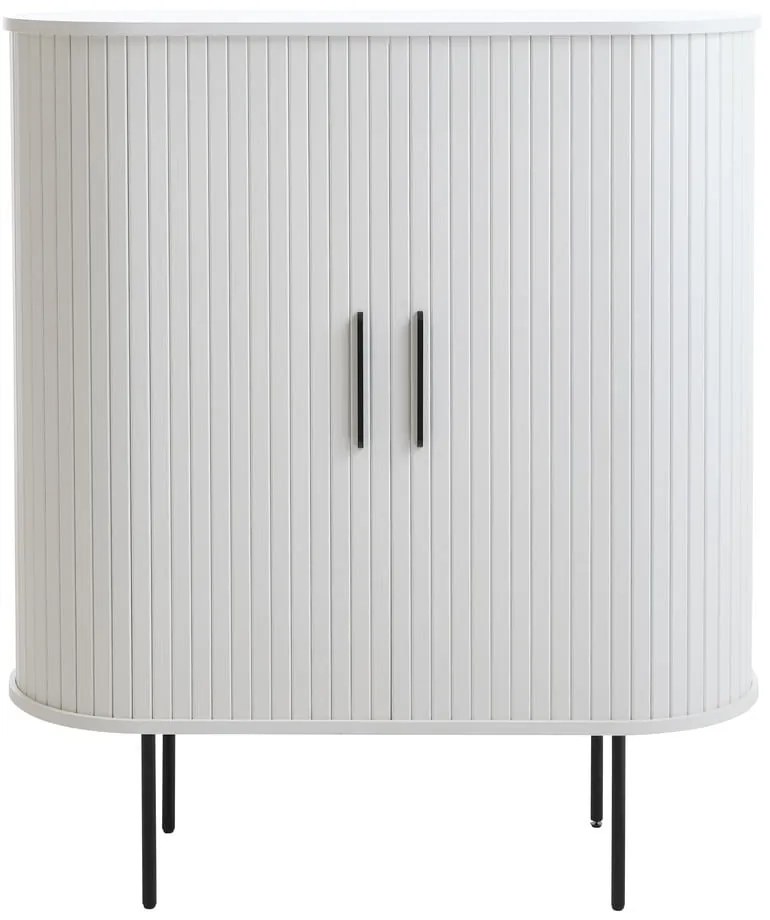 Biela skrinka s posuvnými dverami 100x118x40 cm Nola – Unique Furniture