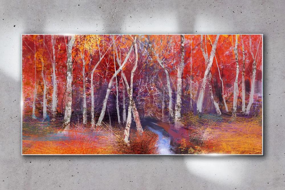 Skleneny obraz Abstrakcia jesenné voľne žijúce zvieratá