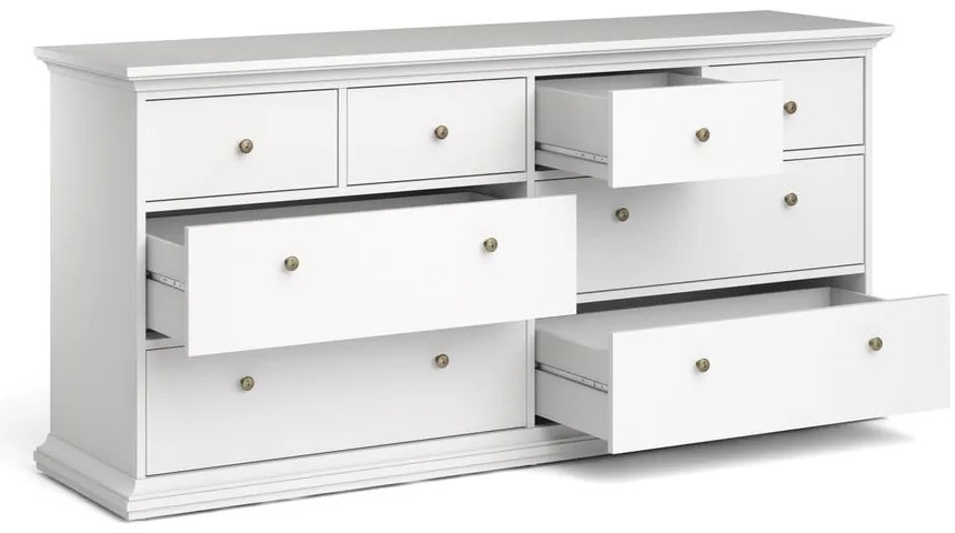 Biela nízka komoda 183x87 cm Paris – Tvilum