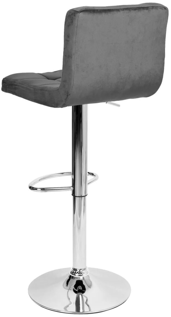 Barová stolička ARAKO chróm sivá
