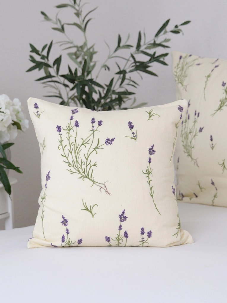 Flanelová obliečka na vankúš 40 x 40 cm - Levandule 02