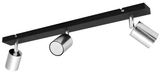 LED Bodové svietidlo TUNE 3xGU10/4,8W/230V matný chróm/čierna