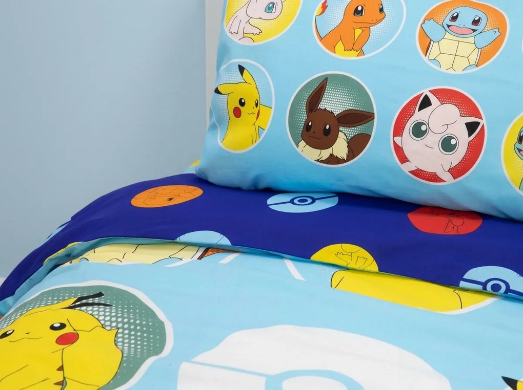 Detské obliečky POKÉMON TEAM farebné Rozmer obliečky: 70 x 80 cm | 140 x 200 cm