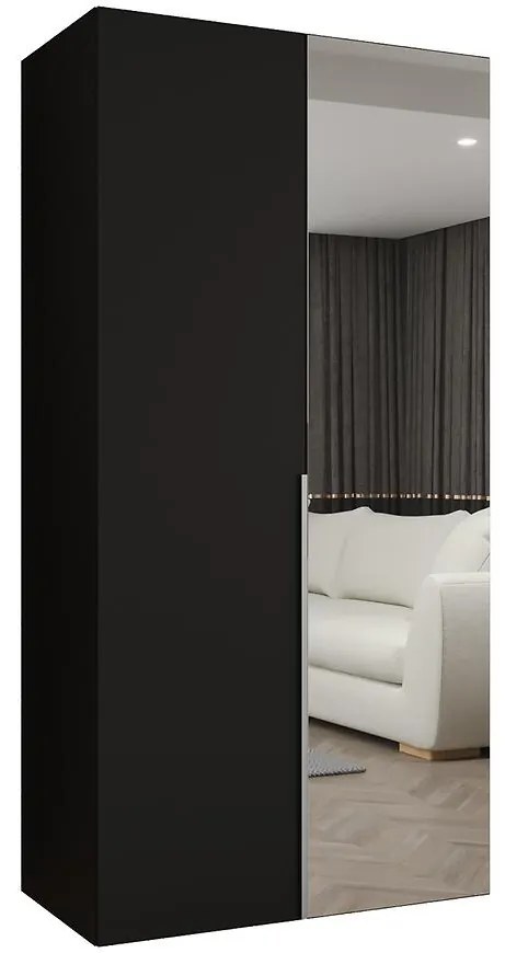 Skriňa Alicante II 100 čierna/strieborný