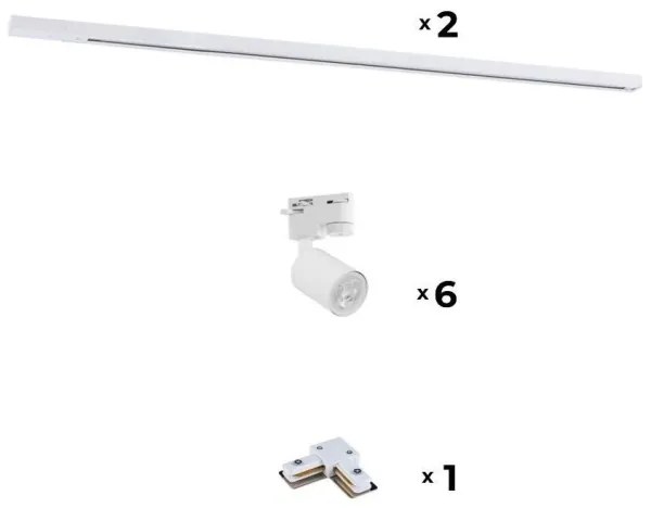 Zuma Line 3042 - Bodové svietidlo do lištového systému REFLEKTOR 6xGU10/10W/230V