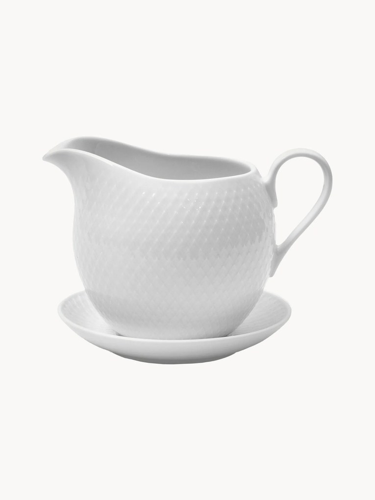 Porcelánová nádoba na omáčku's podšálkou Rhombe