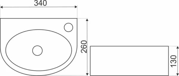 Novoterm Keramické umývadlo na dosku NV-KR-601