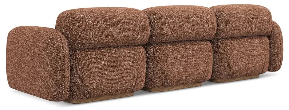 Oranžová/hnedá pohovka 270 cm Ailani – Makamii