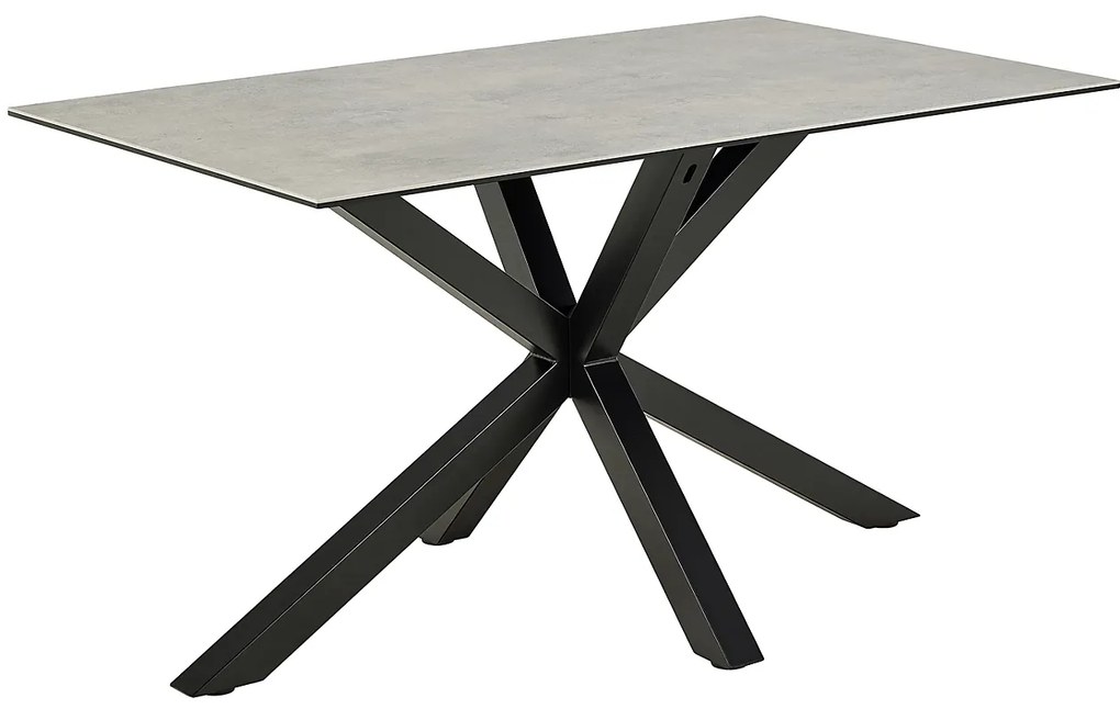 Jedálenský stôl Heaven 135 cm sivá/čierna