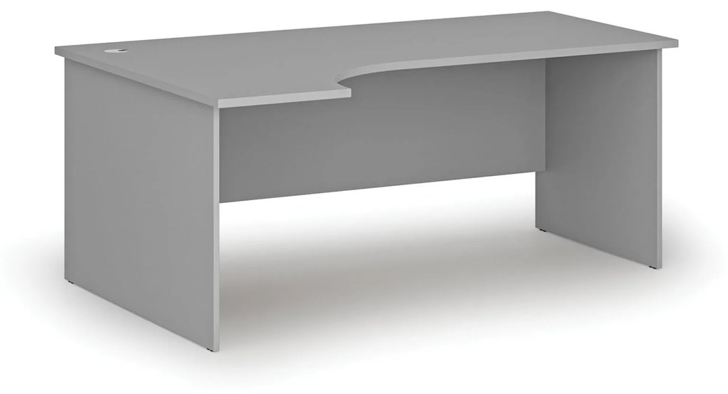 Kancelársky rohový pracovný stôl PRIMO GRAY, 1800 x 1200 mm, ľavý, sivá