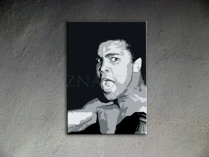 Ručne maľovaný POP Art obraz Muhamad Ali | rôzne rozmery