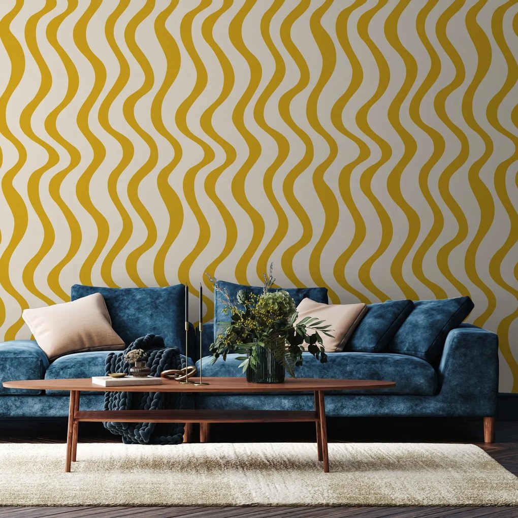 Fototapeta - Žlté vlny (147x102 cm)