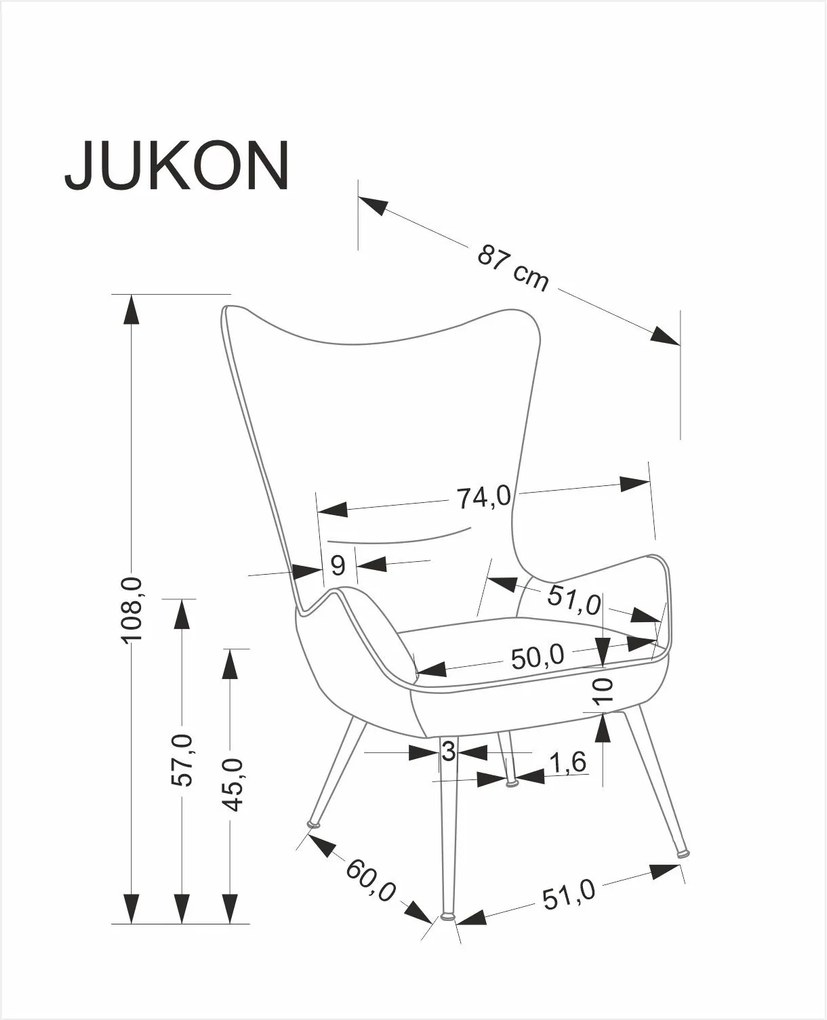 Kreslo Jukon krémové