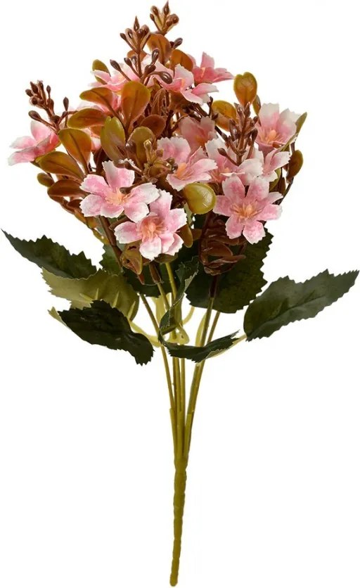 Dekorácia svetlo ružová umelá kvetina - 10*10*33 cm