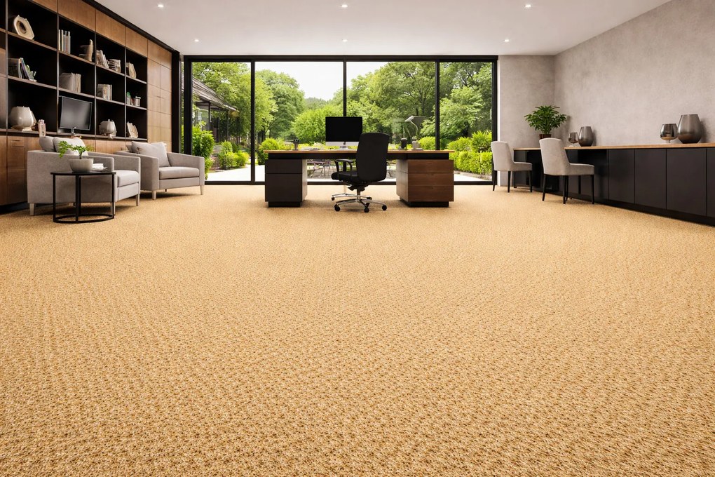 Balta, Koberec metráž Fortessa SDE New 138, na mieru, šíře 4m, béžová, ab (mriežka), chodba / predsieň