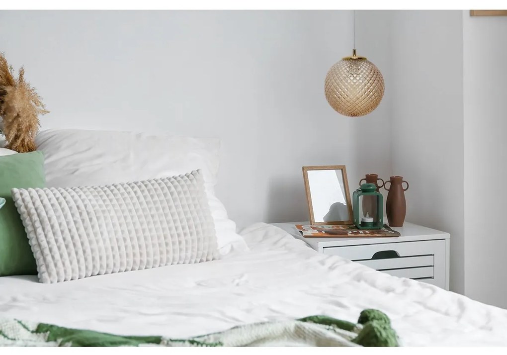 Závesne svietidlo Cannes, 1x medové sklenené tienidlo (fi 20 cm), G