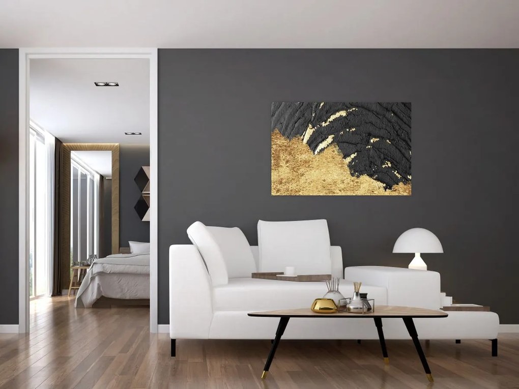 Obraz - Zlatá štruktúra N⁰1 (90x60 cm)