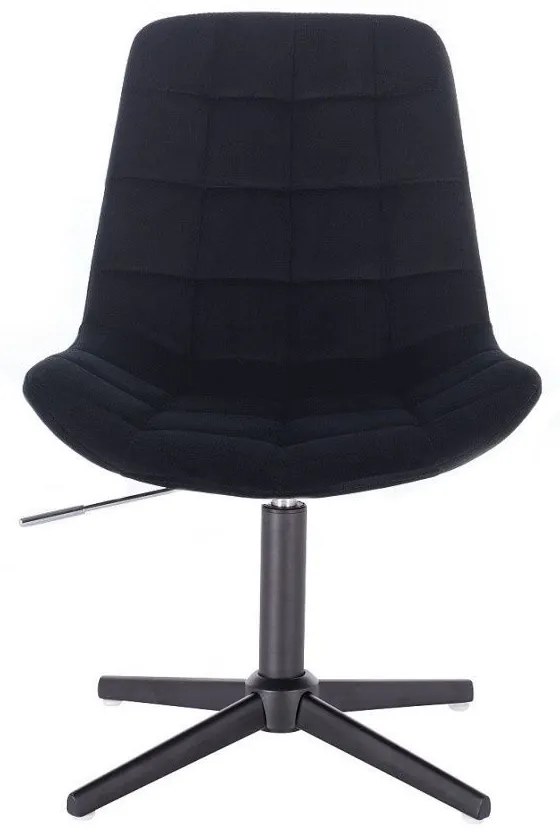 LuxuryForm DESIGN Stolička PARIS VELUR na čiernom kríži - čierna