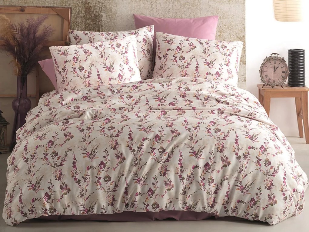 BAVLNENÉ POSTEĽNÉ OBLIEČKY COTTONLOVE EXCLUSIVE TERRA 160X200 CM, 2KS 70X80 CM VZOROVANÉ