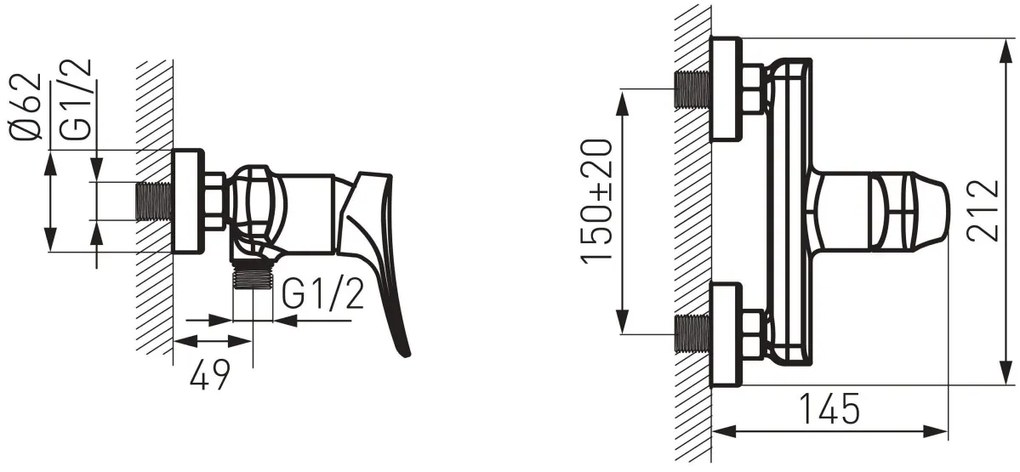 F-Design Brezza, sprchová batéria bez sprchovej sady, chróm lesklý, FD1-BRZ-7-11