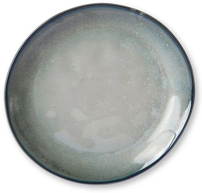 Tyrkysovo šedý ručne tvarovaný dezertný tanier Home Chef - 20 * 19 * 2,3 cm