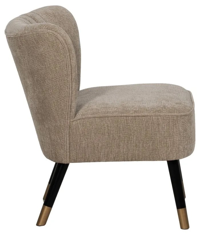 Béžové ženilkové kreslo Glam – Ixia