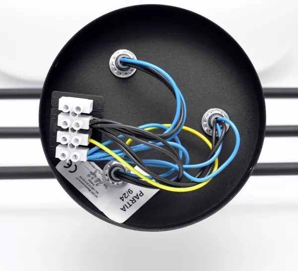 Prisadený luster MOON 6xE27/15W/230V čierna