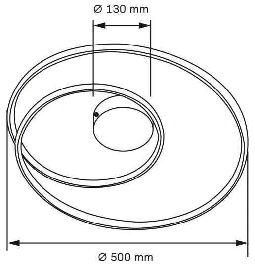 LED Stropné svietidlo ZEFIRA LED/40W/230V 4000K pr. 50 cm antracit