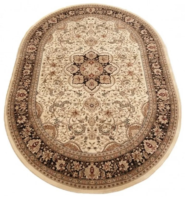 Kusový koberec Manar krémový ovál, Velikosti 200x300cm