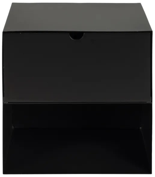Nočný stolík BEKIM s možnosťou montáže na stenu, čierny